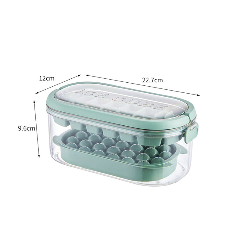 Cavira 2-in-1 silicone ice cube maker and storage box with large capacity, food-grade material, suitable for home and kitchen use