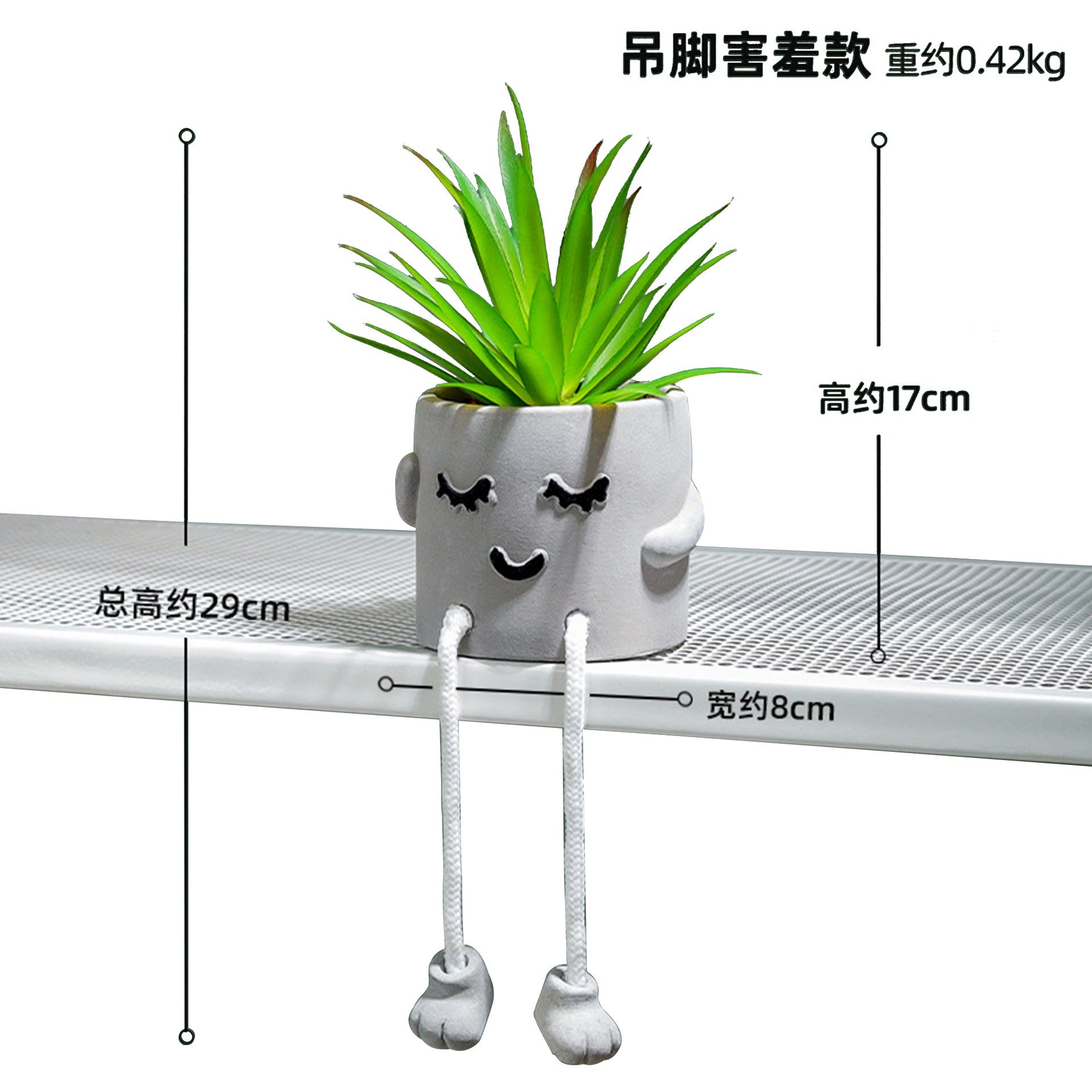 Cute Cavira novelty hanging legs succulent pot with character face design, dangling feet, featuring Totoro, owl, ghost, and bear styles.