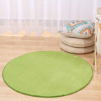 Cavira round area rug with non-slip base, soft memory foam feel, available in 8 colors and 5 sizes, suitable for bedroom and living room