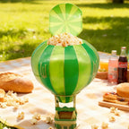 Hot Air Balloon Popcorn Bucket Ornament - Whimsical Christmas Decor & Gift - Cavira