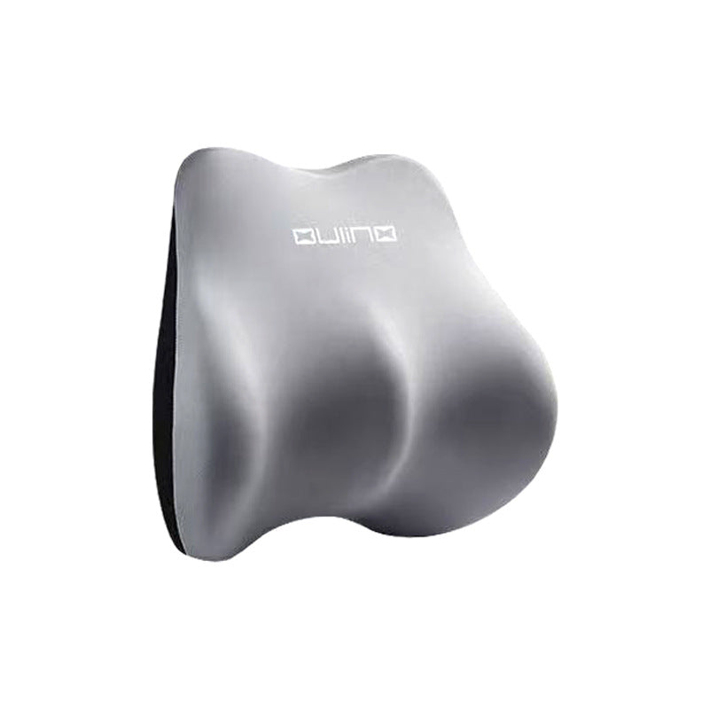 Cavira memory foam car headrest and lumbar support set with cow milk silk neck pillow and waist cushion for all-season comfort