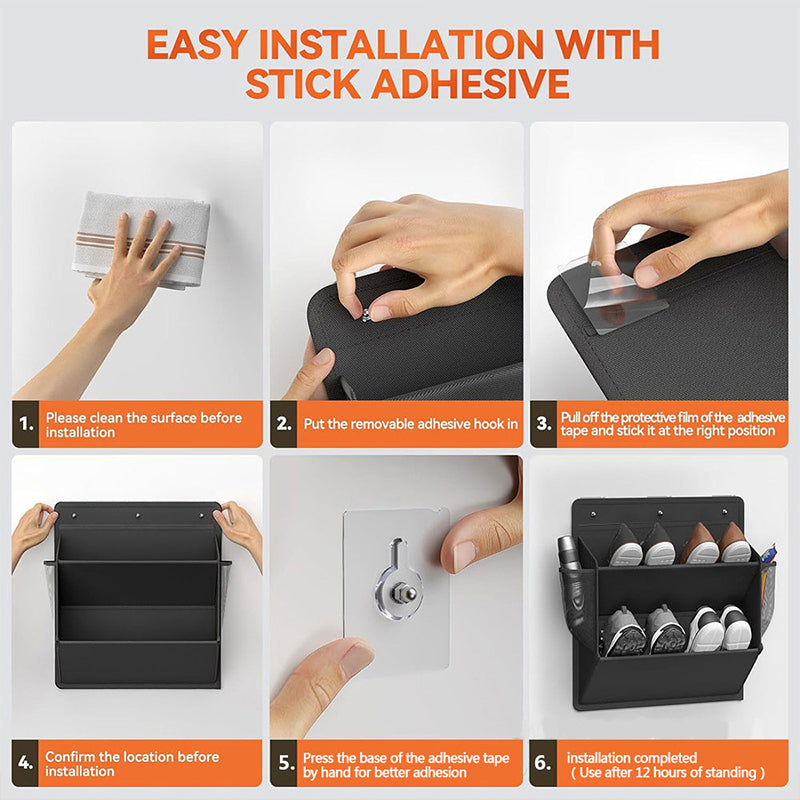 RV shoe storage (adhesive), over-door rack with deep pockets – for motorhomes, narrow wardrobes, 1 piece - GG store