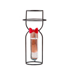 Gold and rose gold decorative glass vase from Cavira, ideal for flower arrangement and home decor.