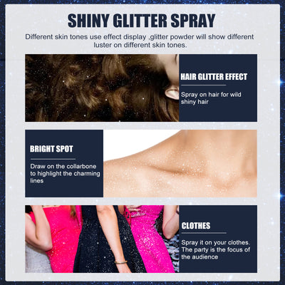 Glitter Spray, Halloween Brightening Makeup Night Club Party skin powder