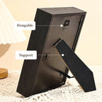 DIY Mini Museum Shadow Box Display Kit – Wooden Collectible Frame Decor with Figurines 25x25cm