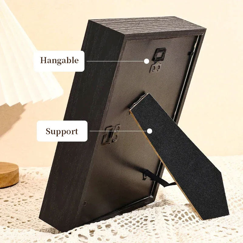 DIY Mini Museum Shadow Box Display Kit – Wooden Collectible Frame Decor with Figurines 25x25cm