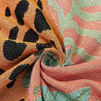 Colorful artistic print knitted cotton acrylic throw blanket by Cavira, ideal for sofa, camping, picnic, or naps in 21 designs