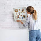 DIY Mini Museum Shadow Box Display Kit – Wooden Collectible Frame Decor with Figurines 25x25cm