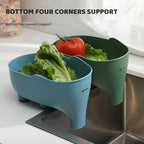 Cavira Elephant Drain Basket in four colors, kitchen storage and colander for fruits and vegetables, with elephant-shaped design.