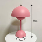 Flower Bud Iron Table Lamp | USB-Powered 6W LED Desk & Bedside Light | Retro Minimalist Design | 30cm | 9 Colours | Bedroom, Study & Home Décor | Cavira - Cavira