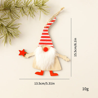 Santa Claus Wooden Ornament Christmas Tree Decoration for Holiday Atmosphere and Scene Arrangement eprolo