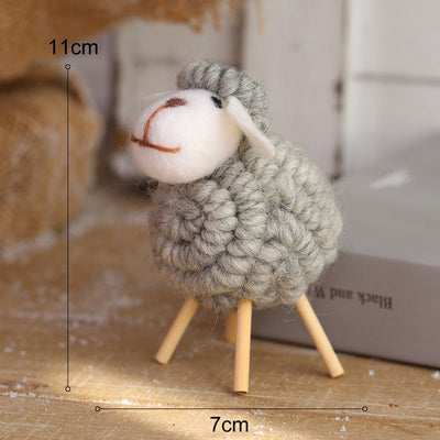 Christmas Scene Decoration Props Tree Ornaments Felt Desk Decor DIY Kit Creative Hanging Accessories