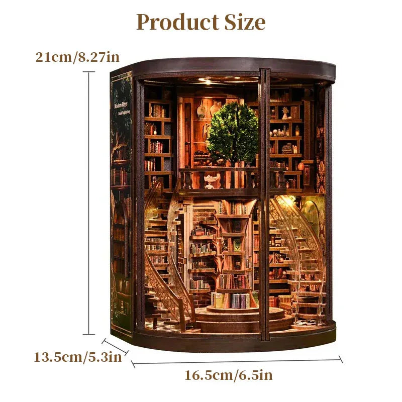 Handcrafted Miniature Bookend Decor – Vintage Style Shelf & Desk Decoration 01