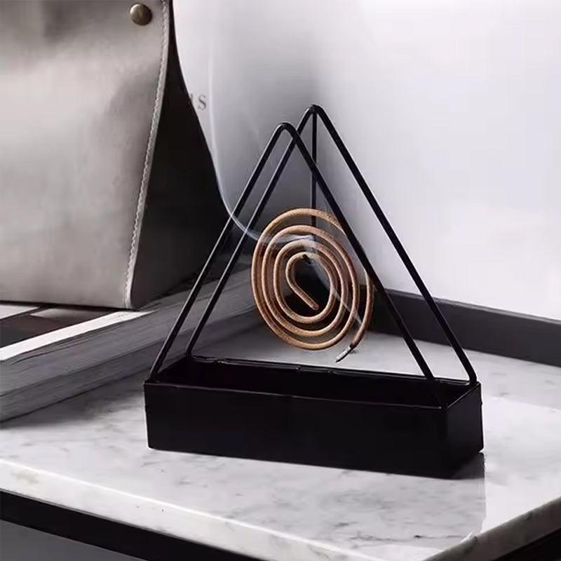 Iron Mosquito Coil Holder Stand – 3-Legged Portable Incense Burner Tray for Home & Outdoor Use