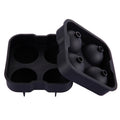 Cavira 4-cavity silicone ice ball mold making four 4.5cm large ice spheres, leak-free tray for whiskey, cocktails, and home bar use