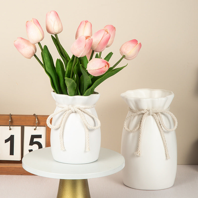 Lightweight Cavira modern plastic decorative vase for home decor, ideal for flowers in living room, bedroom, or table styling.