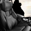 Cavira memory foam car headrest and lumbar support set with cow milk silk neck pillow and waist cushion for all seasons.