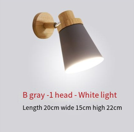 Nordic wooden wall lamp by Cavira, minimalist design, suitable for bedroom, corridor, or restaurant decor, featuring a warm wooden finish.