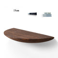 Wooden semicircle wall shelf by Cavira, floating half circle display shelf perfect for bedroom, living room, and home decor.