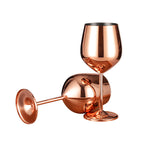 Cavira stainless steel wine and champagne glass, 500ml unbreakable stemmed tumbler, ideal for outdoor, travel, and home bar use