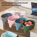 Cavira elephant-shaped drain basket in four colors, versatile kitchen storage and fruit vegetable colander with elephant design.