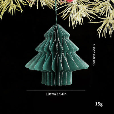 New Christmas Decorative Origami Christmas Tree Honeycomb Ball Ornament Creative Snowflake Angel INS Hanging Decoration eprolo