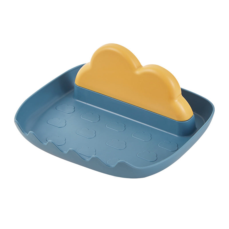 Cavira multi-slot pot lid and kitchen utensil organizer rack holding lids, chopping boards, spatulas, and spoons on countertop in four colors