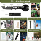 Eprolo 27-piece emergency survival kit with first aid supplies and tactical gear for camping, hiking, and outdoor adventures