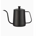 Black Cavira gooseneck pour-over kettle with 600ml capacity, precision drip spout, stovetop and induction compatible.