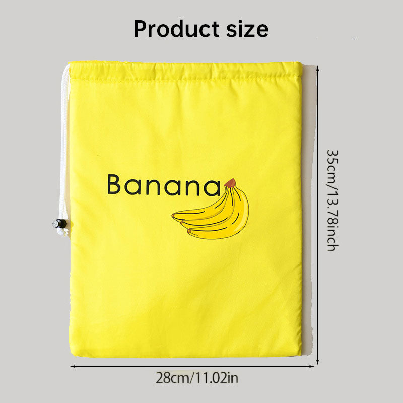 Insulated bag: Reusable storage organizer for bananas, lettuce and vegetables (drawstring closure) eprolo