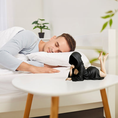 Female Sitting Statue for Desktop/Bedroom/Living Room Halloween Home Decor