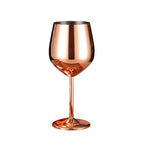 Cavira stainless steel wine and champagne glass, 500ml unbreakable stemmed tumbler for outdoor, travel, and home bar use