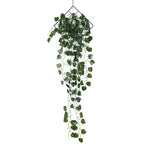 Artificial vine wall hanging decoration with faux green plants and iron ring, ideal for boho living room, bedroom, or study décor.