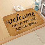 Printed Cavira flannel doormat and anti-slip floor mat with patterned design, 40x60cm for entrance, hallway, kitchen, or bedroom.