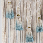 Large handmade Macramé Dream Catcher wall hanging by Cavira, featuring boho woven tapestry for bedroom or neutral wall decor.