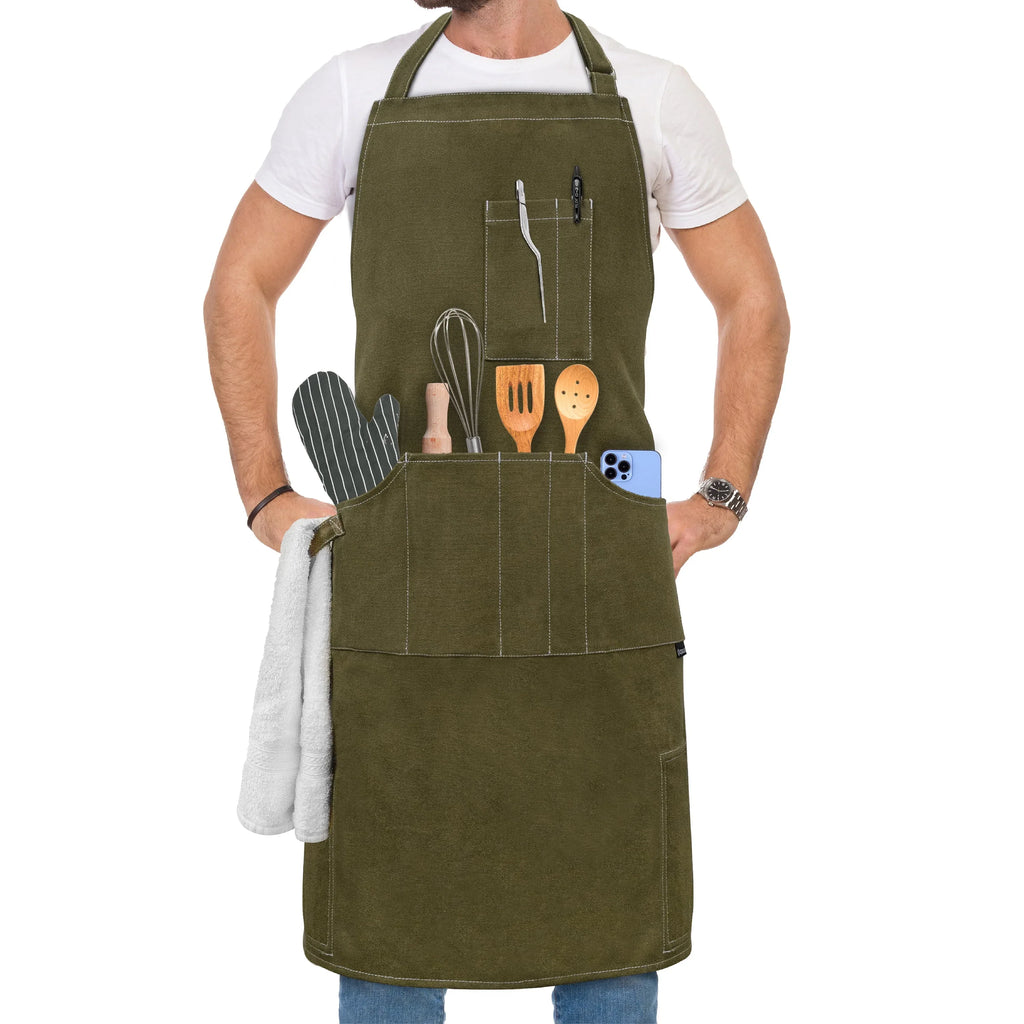 OPUX-Chef-Apron-Men-Kitchen-Apron-Pockets-Women-Large-Unisex-Canvas-Apron-Cooking-Grilling-BBQ-Baking-Heavy-Duty-Apron-Work-Olive-Green_848880c6-fc6f-4ca2-a49a-cccc0069d1ff.9ba4db2d2a - Cavira