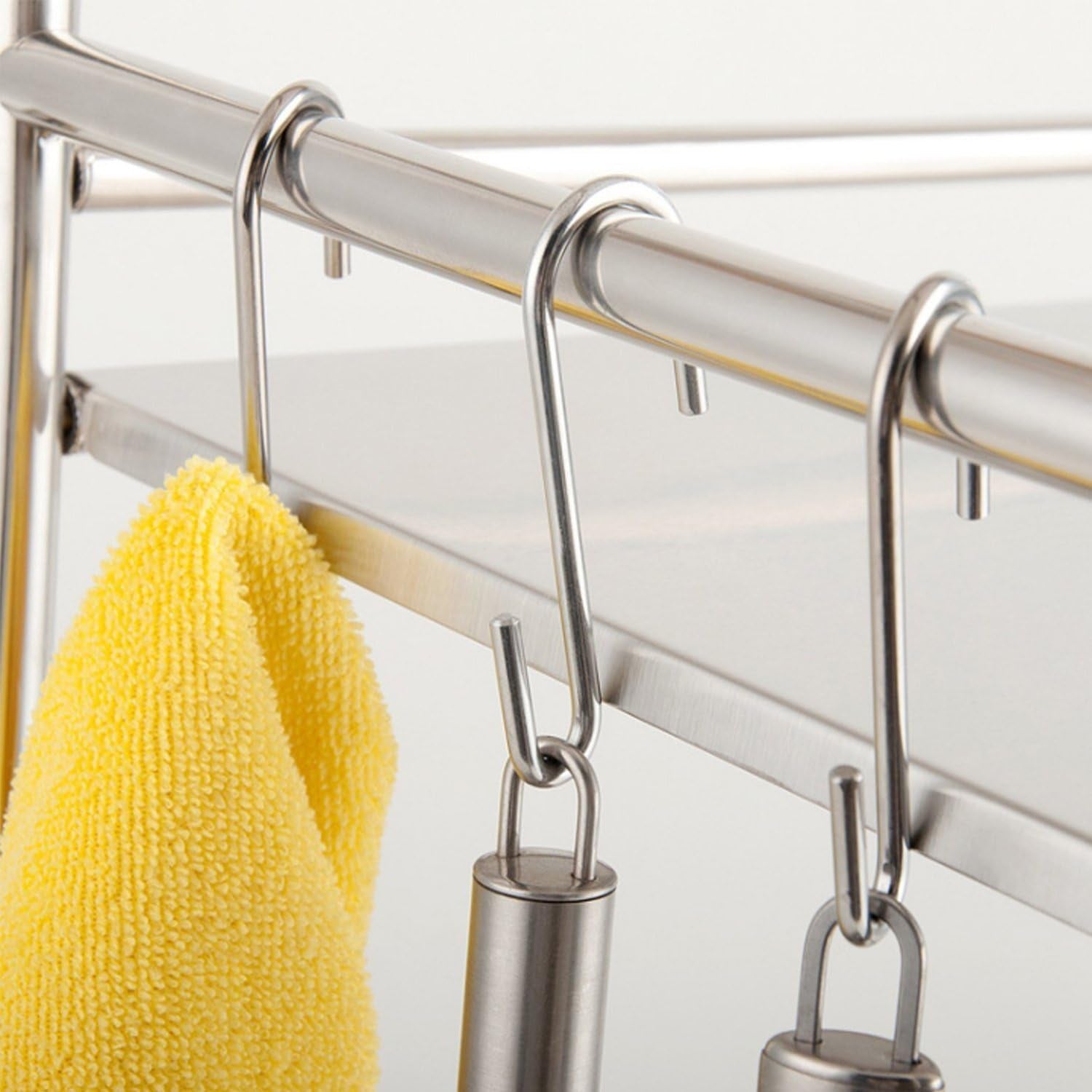 Heavy Duty Stainless Steel S Hooks – Multipurpose Kitchen & Closet Hanging Hooks (10 Pack)