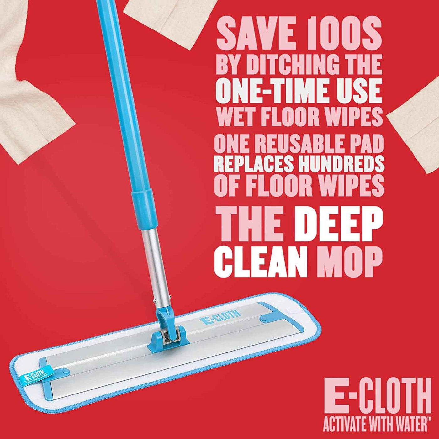 Deep Clean Microfiber Mop - Perfect Floor Cleaner for Hardwood, Laminate, Tile, and Stone Flooring, Washable and Reusable, 100 Wash Promise - GG store