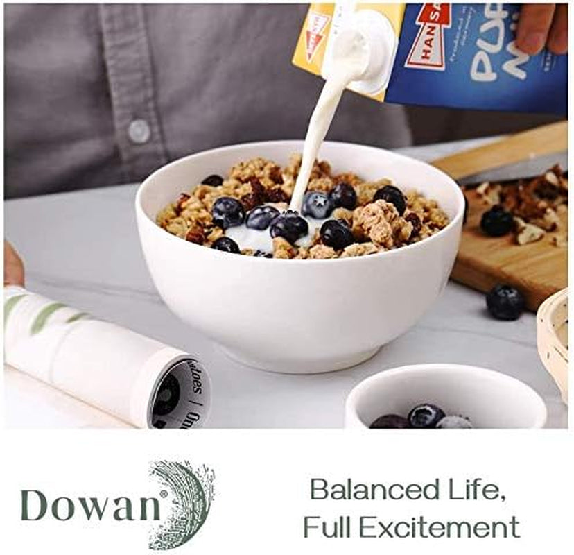 Elegant 22 Ounce Porcelain Serving Bowls - Microwave & Dishwasher Safe, Perfect for Soup, Salad, Rice, Pasta & Oatmeal, Set of Classic White Centerpiece Bowls