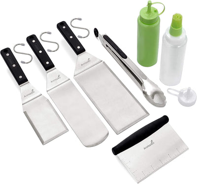 Premium Metal Spatula Set - Ultimate Griddle & BBQ Accessories for Perfect Flipping and Grilling!