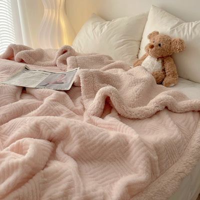 Simple Leisure Nap Blanket Thick Lambskin Blanket Dormitory Blanket