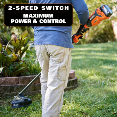 Powerful 18V Brushless Cordless String Trimmer & Hedge Trimmer Combo with 4.0 Ah Battery & Charger