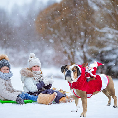 Festive Santa Dog Costume - Perfect Christmas Outfit for Small Breeds like Chihuahua, Yorkshire, and Poodle! Winter Hoodie Coat for Pets