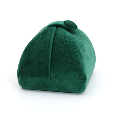Dark Green Super Soft Flannel Creative Double Ring Box