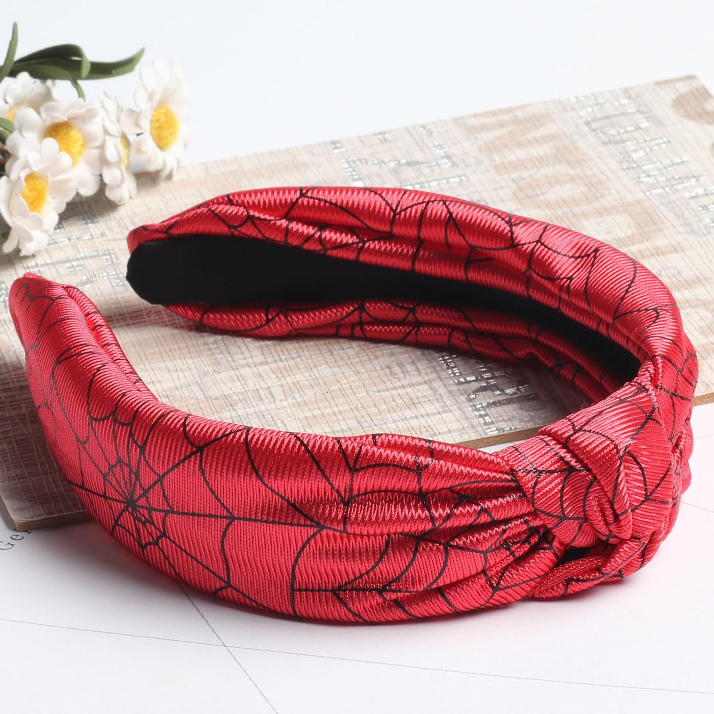 Spooky Chic Black Spider Web Headband - Perfect Halloween Accessory for Women & Girls!