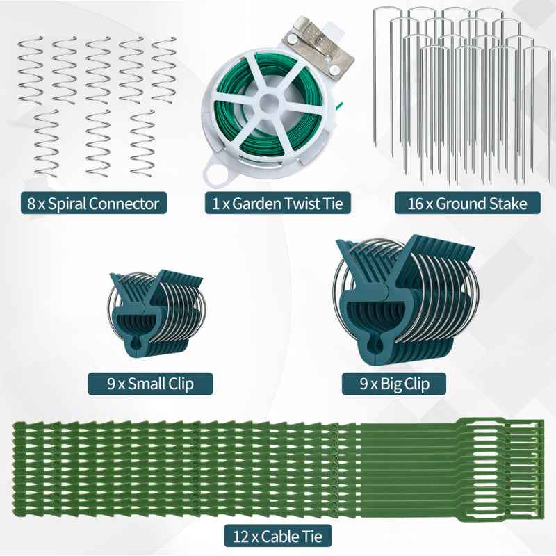 2 Pieces Foldable A-Frame Trellis Plant Supports with Twist Ties - GG store