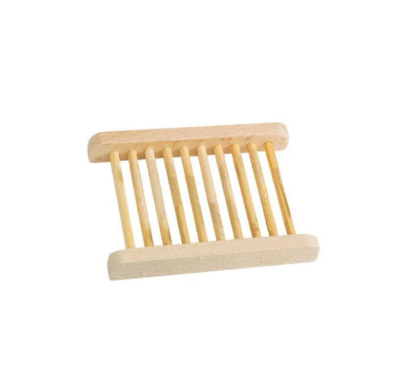 Natural Bamboo Soap Dish – Eco Friendly Bathroom Soap Holder & Drain Tray