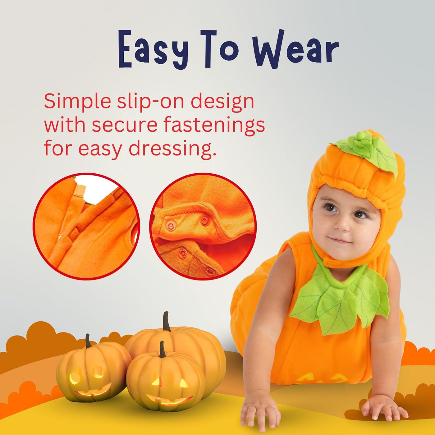 Charming Baby Pumpkin Costume – Perfect Jack-O-Lantern Outfit for Toddlers This Halloween!
