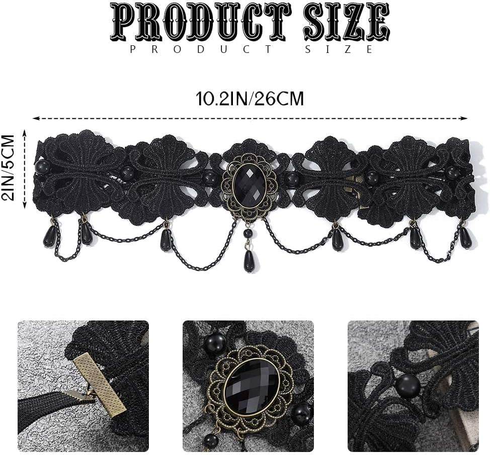 Enchanting Gothic Vampire Crowns - Elegant Black Lace Headbands for Women & Girls - Perfect Halloween Accessory