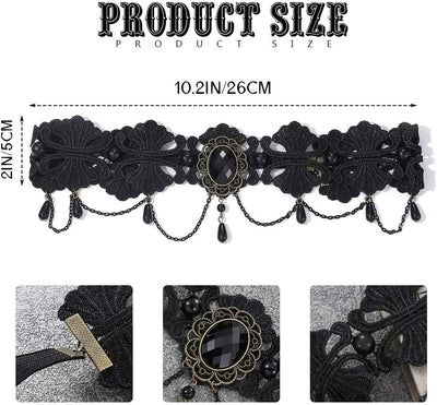 Enchanting Gothic Vampire Crowns - Elegant Black Lace Headbands for Women & Girls - Perfect Halloween Accessory